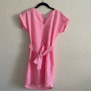 Vineyard Vines pink and white striped dress